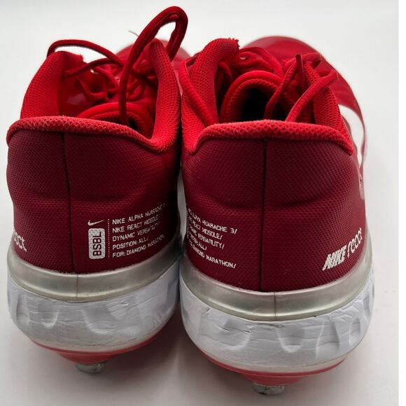 Nike Alpha Huarache Elite 3 Low Baseball Cleats University Red Men 13 CK0746-600 - Picture 8 of 10